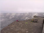 Halema'uma'u Crater - Flowers are offering to Pali