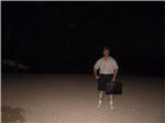 Nerd on Waikiki Beach at Night